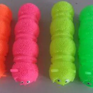 Новые Красочные сжимаемые шарики со светодиодной подсветкой в виде животных, шарики в виде червя, игрушки для детей, уличные шарики в виде шариков, оптовая продажа