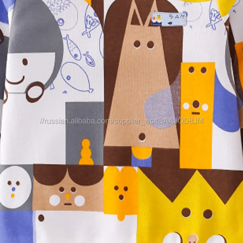 
 Sambede Красочные Детские Верхняя одежда с длинными рукавами и круглым вырезом из хлопка для маленьких мальчиков футбо SM7Q30522  