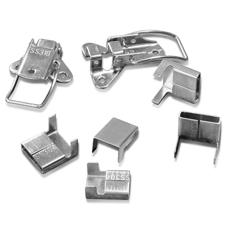 Aluminium Wing Seals 304 Clip Buckle For Stainless Steel Banding