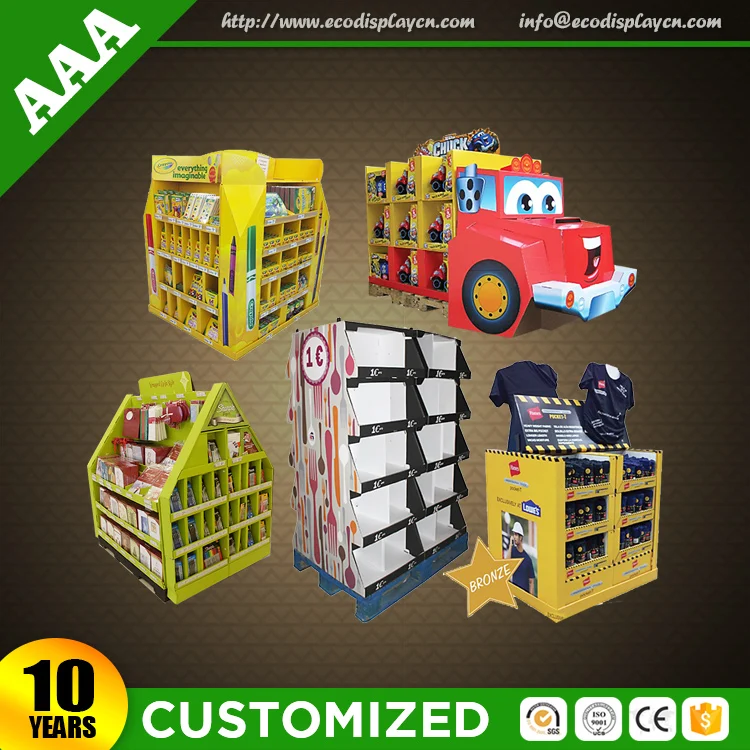 Promotional Pocket Cardboard Counter Display Box for Greeting Cards
