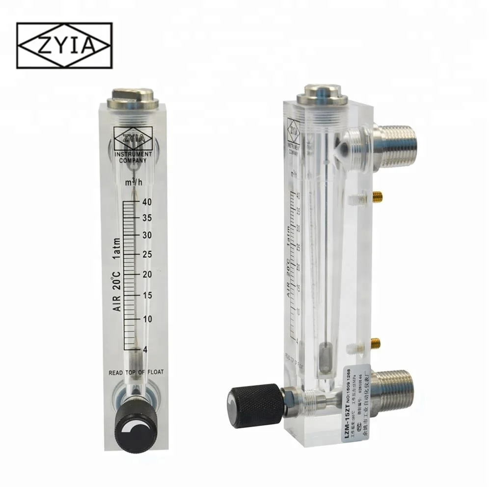 Zyia Panel Type Flowmeter Liquid Control Flow Meter With Valve