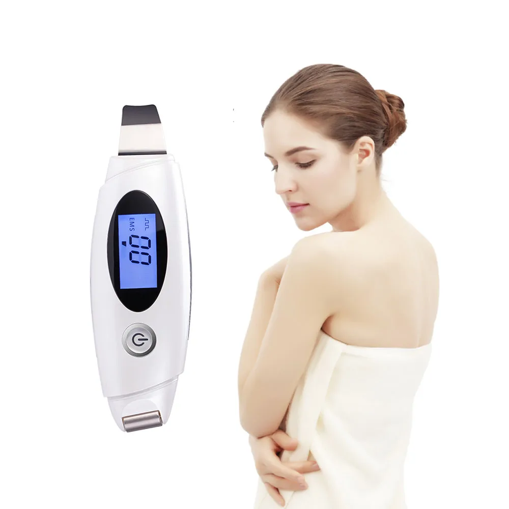 2024 Private Label Professional Ultrasonic Skin Spatula Blackhead Remover Facial Scrubber Facial Cleansing