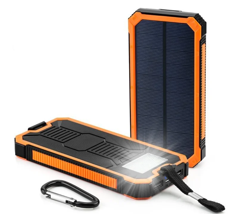 Banque d'énergie solaire 20000Mah, chargeur de batterie solaire