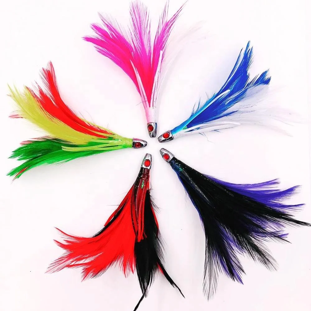 wholesale lead jig tuna feather trolling