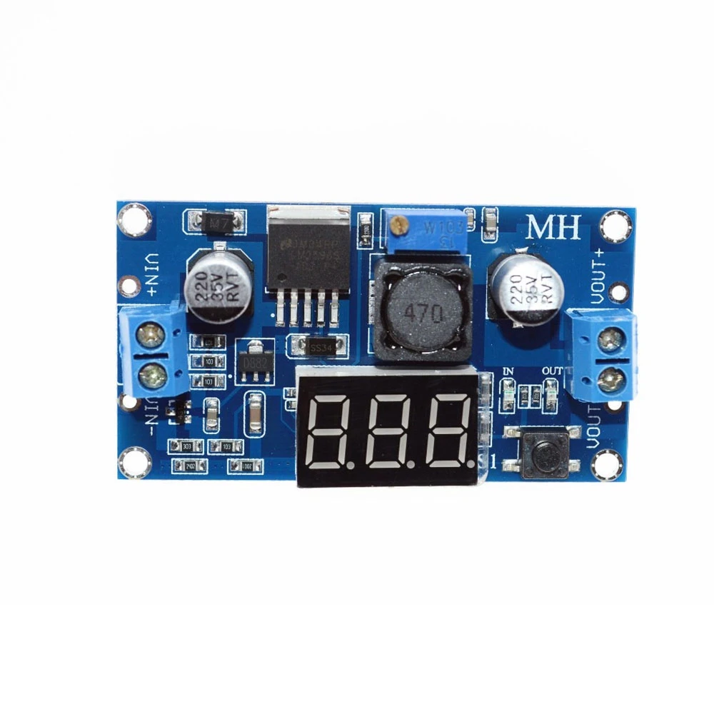 
 Регулятор напряжения постоянного тока LM2596, экспериментальный понижающий преобразователь мощности + светодиодный вольтметр, регулируемый от 4,0-40 В до 1,25-37 в 5/12 В, OEM 5% 200us  