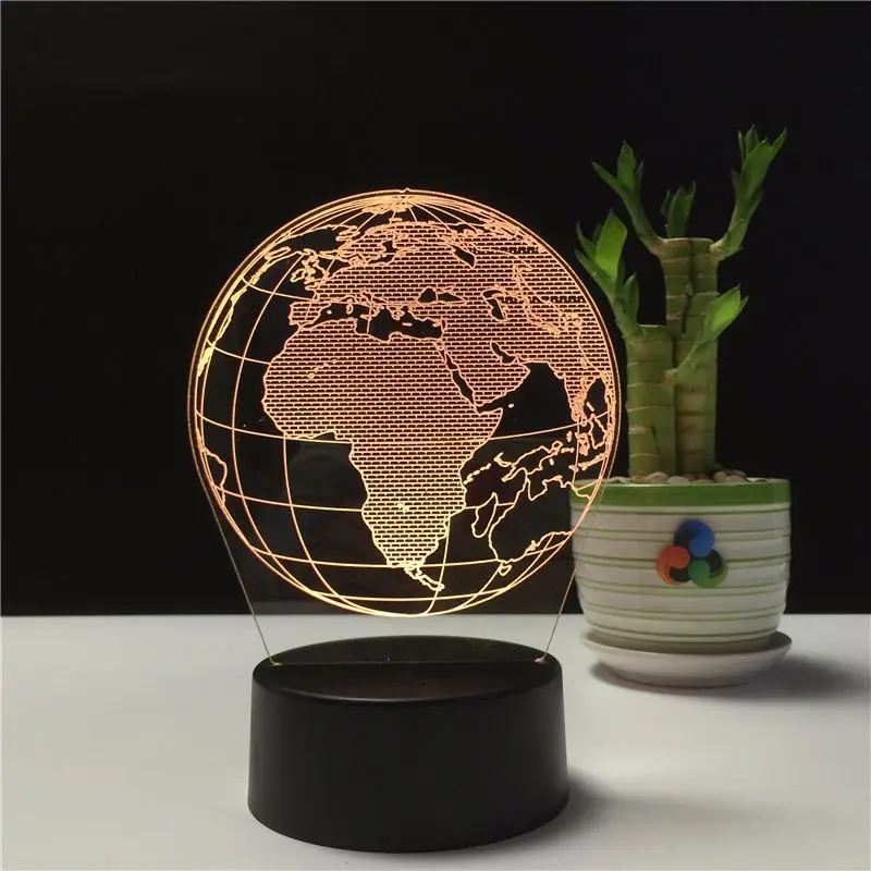 Wholesale Creative Earth Globe Map 3D Lamp 7 Color Bedside Bedroom LED USB  Night Light Home Decoracao Kis Gift Toy From m.alibaba.com