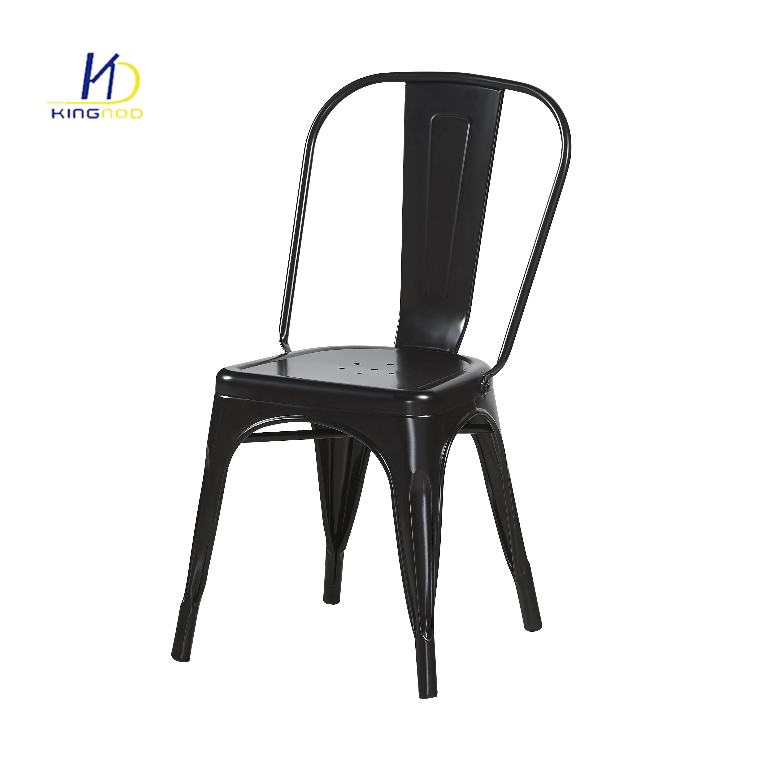 Современный металлический обеденный стул, дешевый сверхпрочный стул, Штабелируемый стул для кафе, винтажный металлический промышленный стальной стул