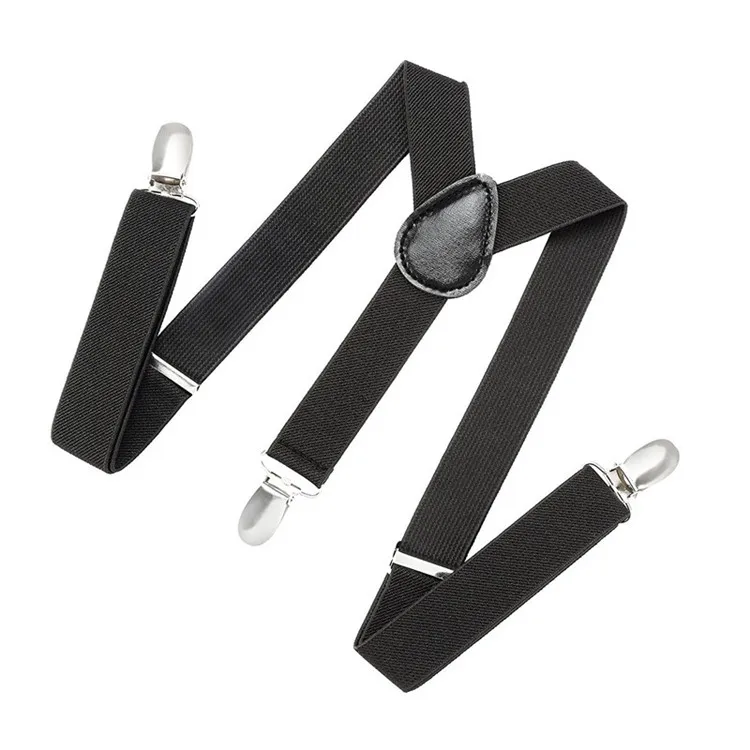 ELENKER Baby Boys Adjustable Elastic Solid Color 1 inch Suspenders 