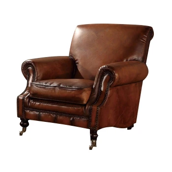 Кожаный стул Barclay во французском стиле с