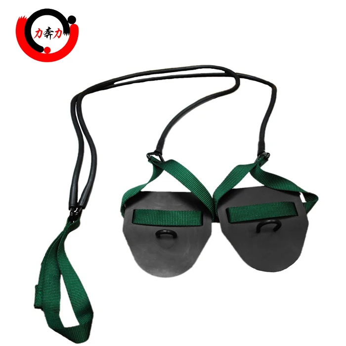 thumbnail image 2 of StretchCordz With Paddles - Green Medium Resistance Swim Training Cord For Pull Exercise 2 of 9