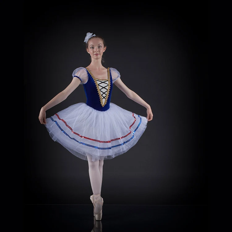 blue and white tutu dress Professional Ballet Tutu White Blue Costume Snow Queen Nutcracker Winter XS XXS
