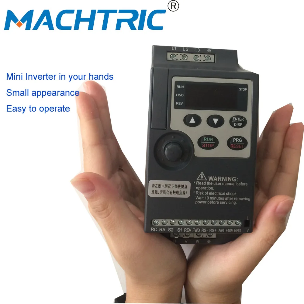 Machtric 60Hz 50Hz VFD Mini Style Variable AC Frequency Inverter