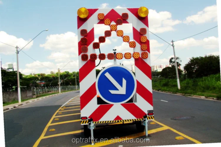 UAE Traffic Control LED Arrow Warning Lights Signs Board Used Directional Truck Mounted Arrow Board