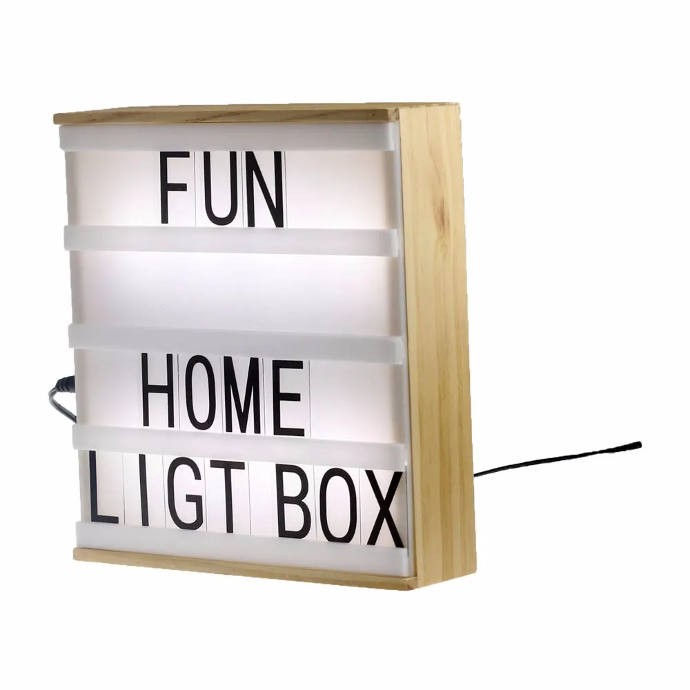 Цвет древесины A5 деревянная рамка кино световой короб 4 линии буквы Сменные