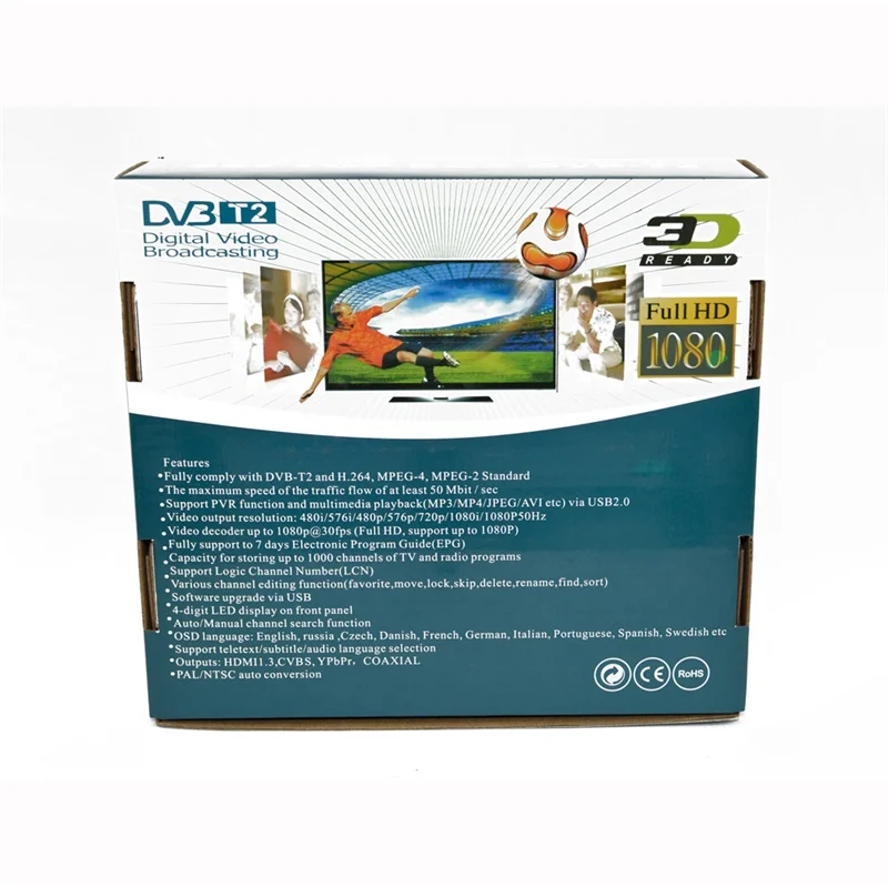 SYTA Dvb T2 to Dvb t Converter High Definition Digital Video Broadcast Terrestrial Receiver Set Top Box S1023M2