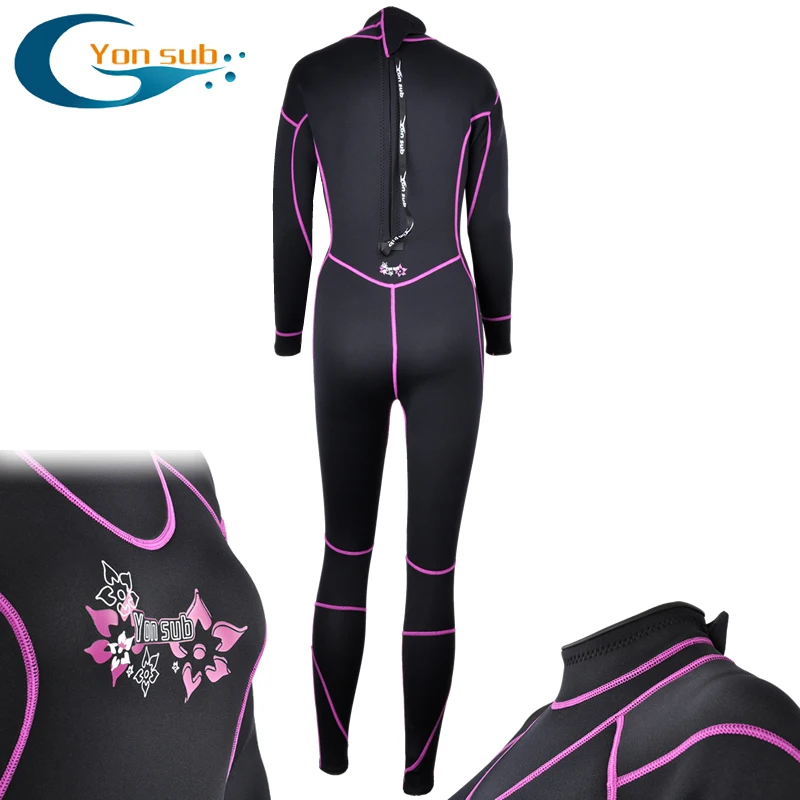Неопреновый цельный гидрокостюм для дайвинга 3 мм для женщин