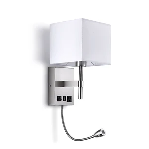 Modern Minimalist Led Stainless Steel Wall Lamp Bedside Reading