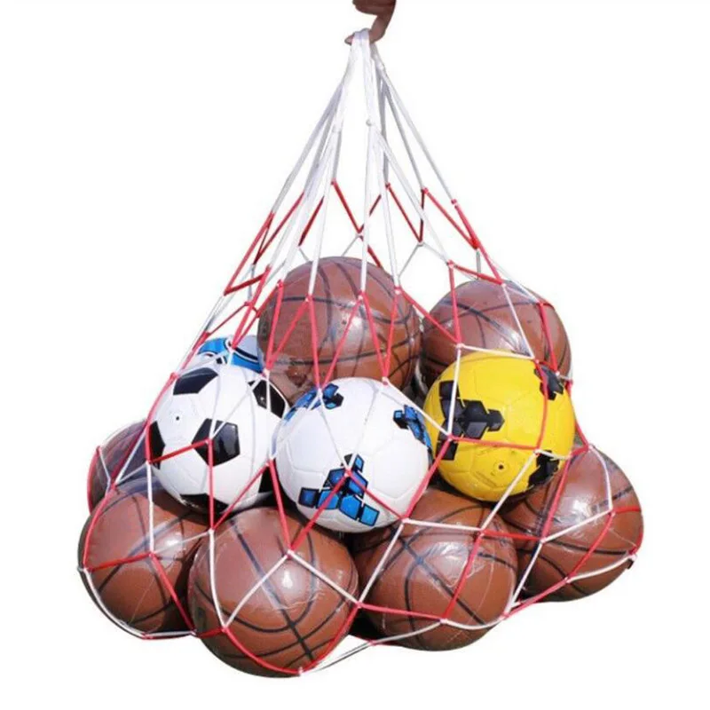 Ball Carry Sack Heavy Duty Football Netball Rugby Mesh Bag Sport Equipment YI 