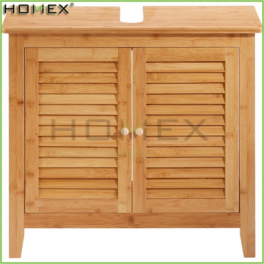 Bamboo Sink Vanity Cabinet In Bathroom Homex Bsci Factory Buy Bamboo Vanity Cabinet