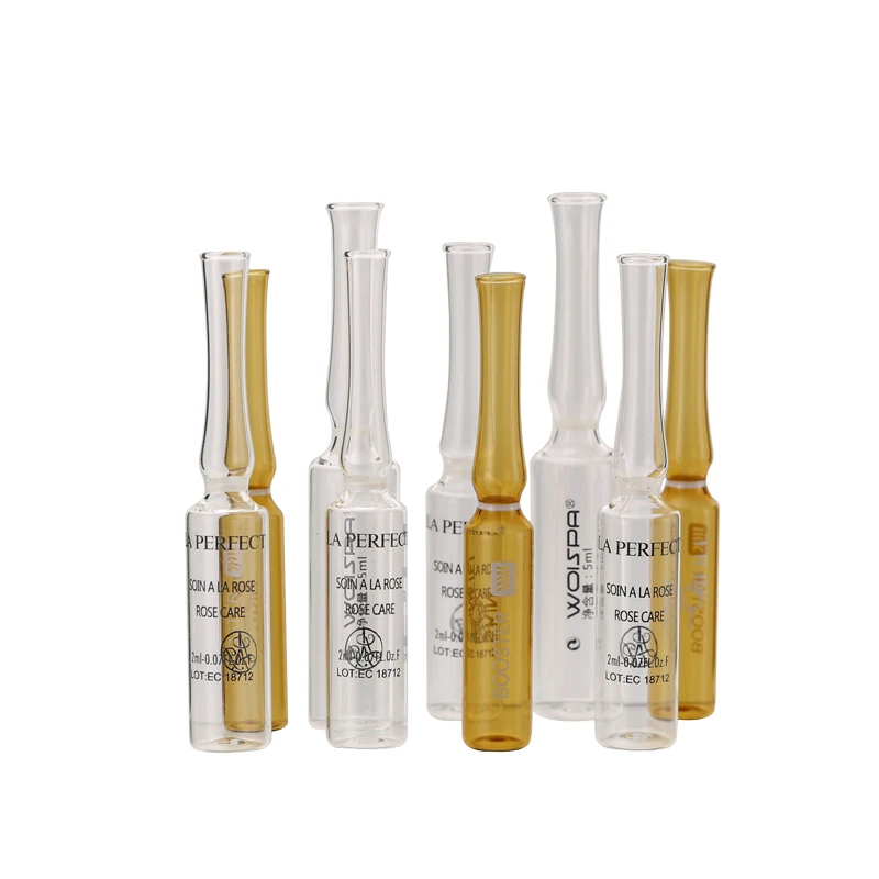 1ml 2ml 5ml 6ml 10ml Empty Mini Ampoule Low Borosilicate Pharmaceutical Cosmetic Skin Care Clear Glass Ampoule Bottle