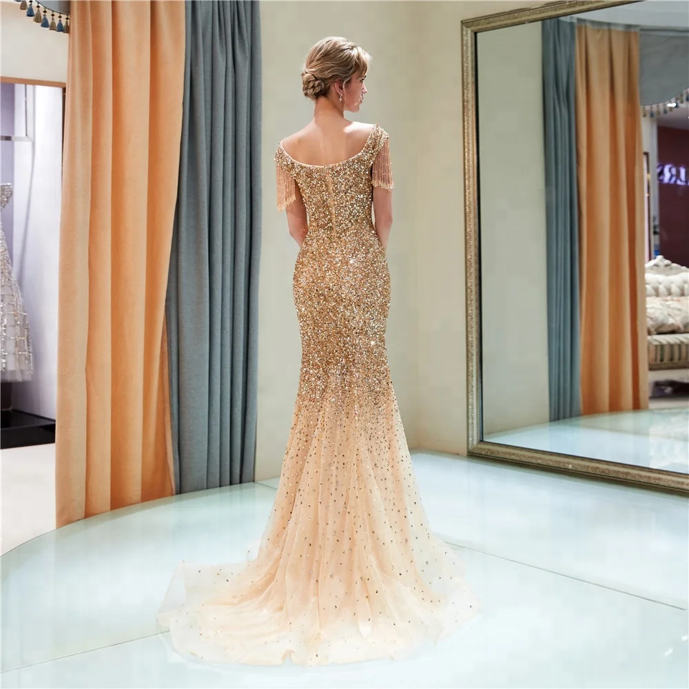 strapless open back dress VC Cocktail Party Dresses Women Luxury Sequins Sparkling Prom Gown Sex –  Mega Mart Center