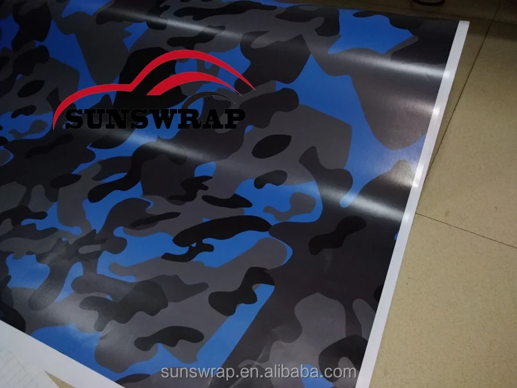 Source Camouflage Vinyl Decal Truck Wrap Duck Camo Blue Grey Black Arctic  Car Covering Skin Foil on m.