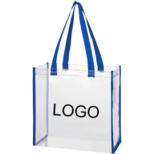 1pc PVC Packing Bag Clothing Shopping Bag Transparent Tote Bag