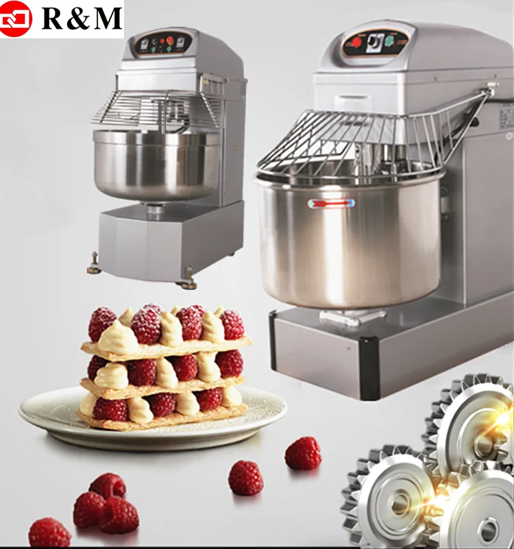 Commercial Industrial Noodle Bread Spiral Dough Mixer 25 50 100 kg 250l 25kg 50kg 100kg 150kg 200kg Flour Mix Machine for Bakery