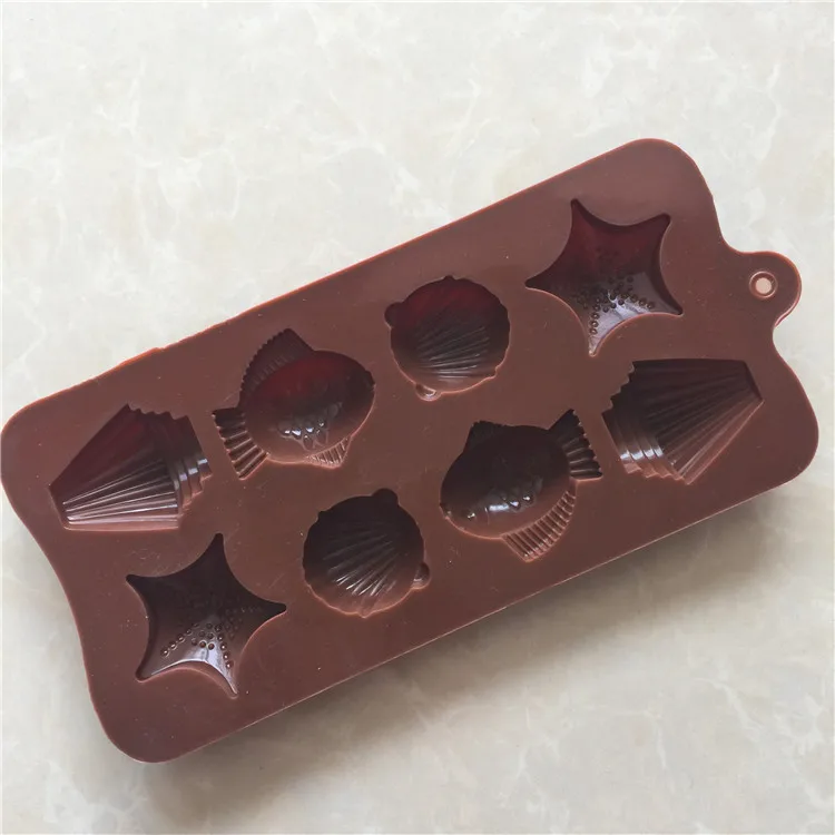 1pc 15-cavity Shell Shaped Chocolate Mold, Silicone Fondant Mold, Candy &  Food Mold, Cake Mold