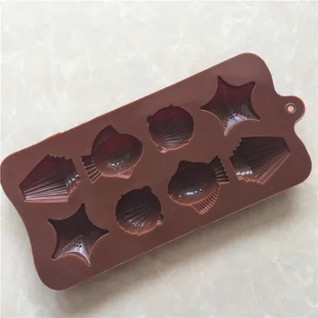 Wilton Stampo Per Cioccolato A Conchiglia - 2 Pezzi In Plastica Per Dessert, Gelato E Frutta - 3