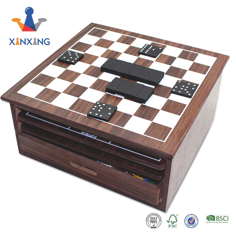 High Quality Pavilion Games Combo Game Table Set 10 in 1 Wooden Chess Game Set