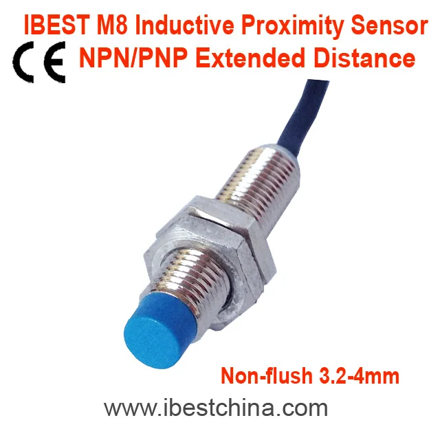 Sensore Di Prossimità Induttivo M12 Impermeabile, 3 Fili, DC, Connettore M12, Tipo PNP NO Non-flush 4mm