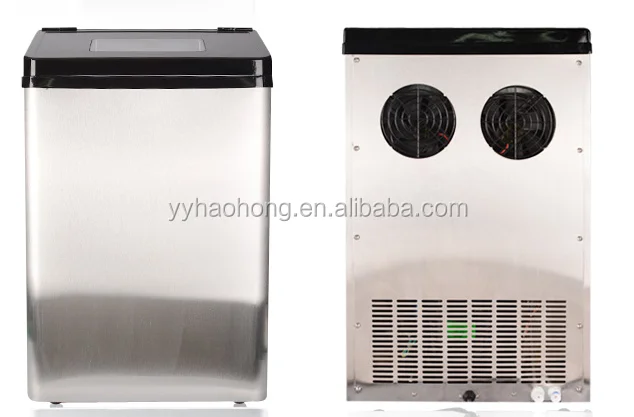 Кубический коммерческий льдогенератор с кубическим охлаждением, 50 кг, OEM, большая емкость, Модернизированная профессиональная машина для мгновенного производства льда