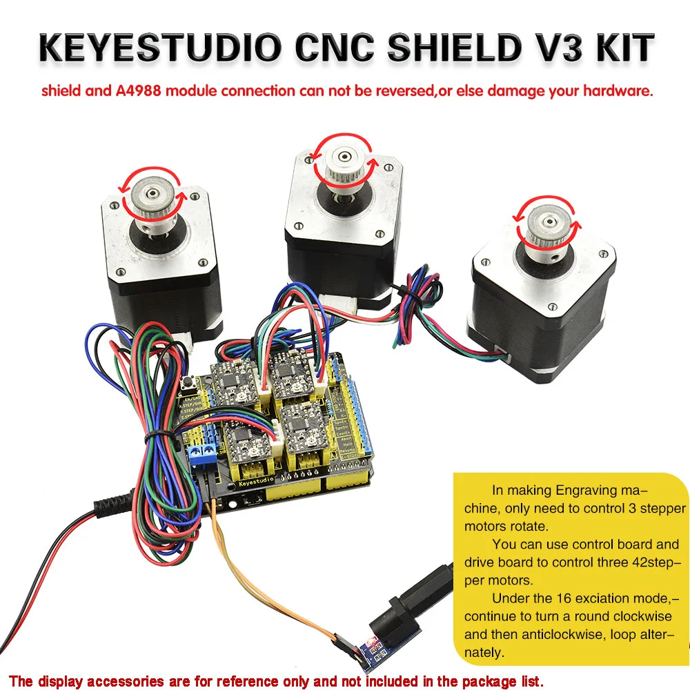 Keyestudio A49883dプリンターステッピングモータードライバーcncシールドv3 For Arduinos  R33dプリンターdiyキット - Buy Motor Driver Cnc,Cnc Shield V3,Motor Driver Product  on Alibaba.com