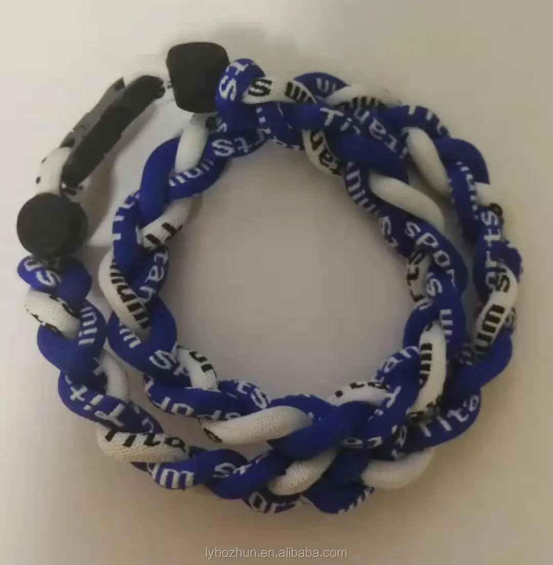 
Ожерелье из титановой плетеной веревки, ожерелье из 3 веревок «Торнадо» для спорта, футбола, бейсбола, торнадо Power Energy 