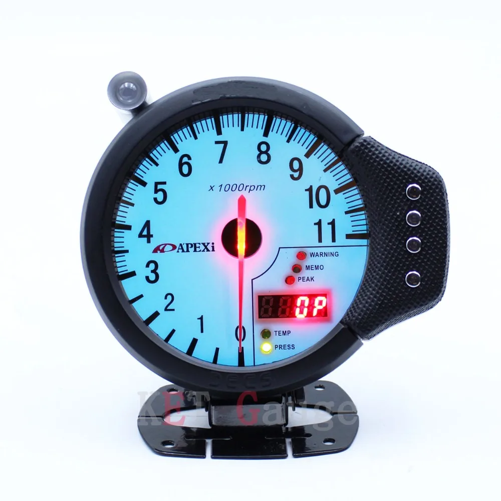 Auto Car 4.7" Tachometer Water Temp Oil Pressure Apexi 3-in-1 Tacho Meter Auto Gauge