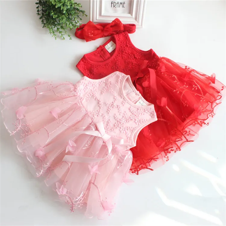 Для новорожденных девочек летний день рождения нарядное Тюлевое платье