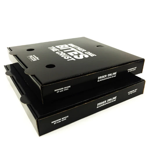 Pizza Box 12 16 Inch Custom Made Corrugated Black Pizza Box