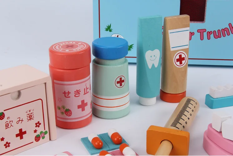 Деревянные игрушки, ролевые игры, Набор доктора, медсестра, инъекция, медицинский комплект, ролевые игры, классические игрушки, имитация доктора, игрушка