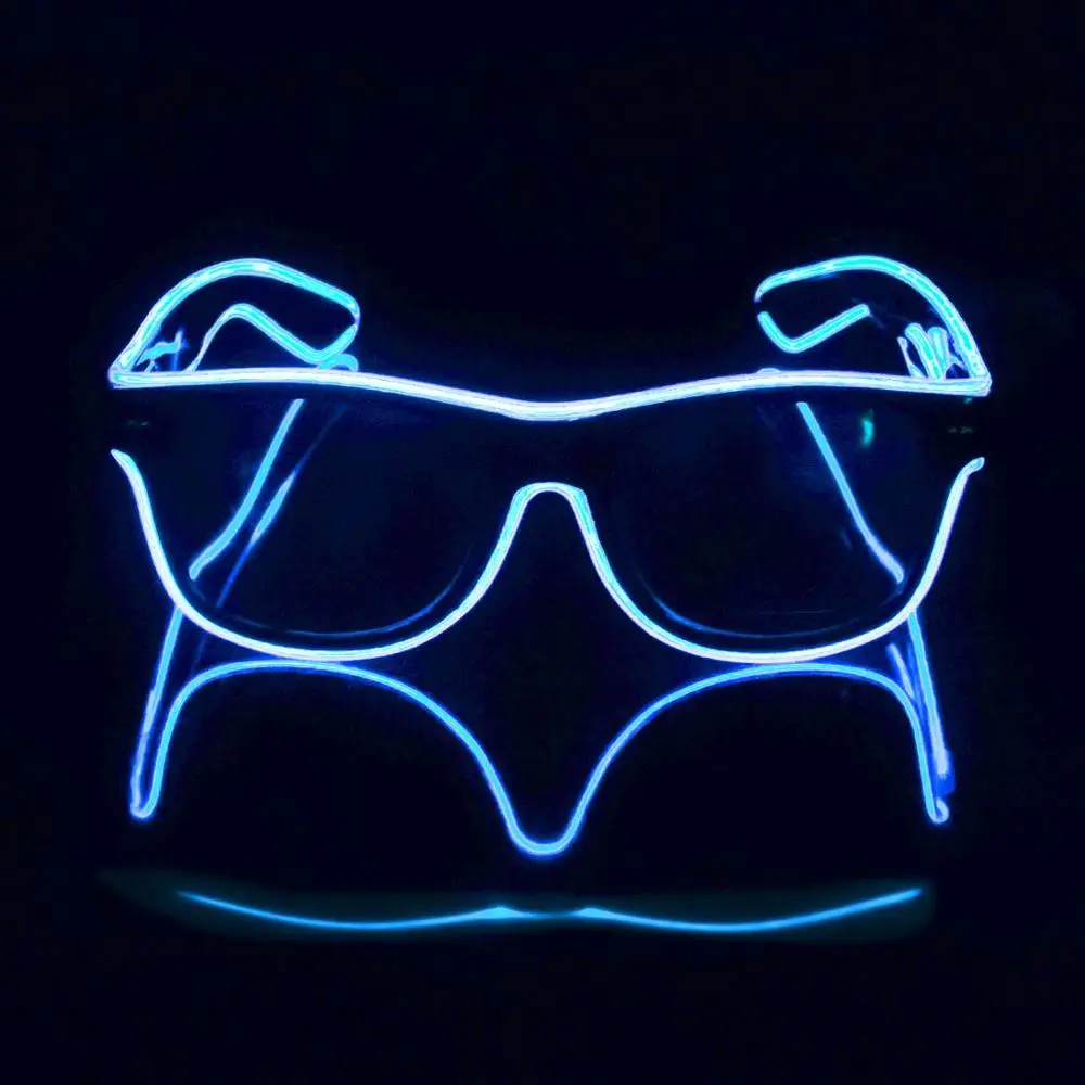 Light Up El Wire Glasses Neon LED Light Up Shaped Glasses For Halloween LJ
