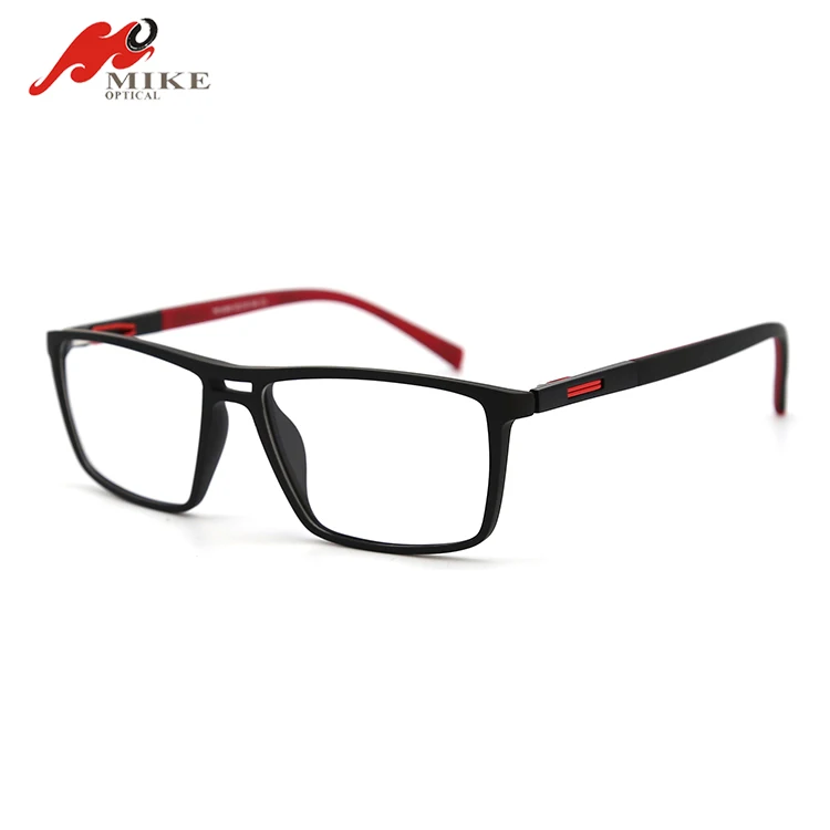 Lightest Tr90 Glasses Plastic Frame with Slim Temples Double Bridge Eyewear for Men
