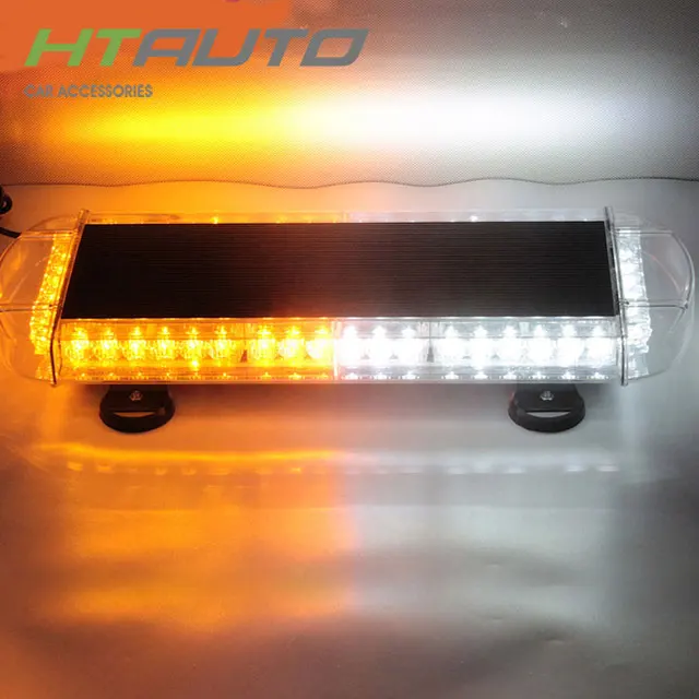 
HTAUTO 12 в 30 в 144 Вт 48 светодиодов 72,3 см 21,7 дюйма Янтарный Мигающий Магнитный сигнальный фонарь на крышу автомобиля 