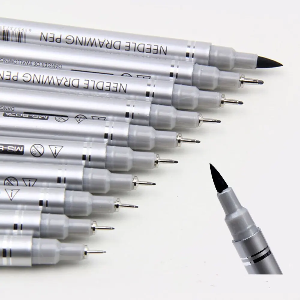 Professional Technical Drawing Needle Fineliner Ink Pens for Detail Painting