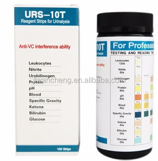 خطوة واحدة الطبية كاذبة البول اشرطة الفحص في علبة 10 المعلمة تحليل البول شرائط الكاشف Buy Urinalysis Reagent Strips Medical False Urine Test Strip Urine Test Strip In Canister 10 Parameter Product On