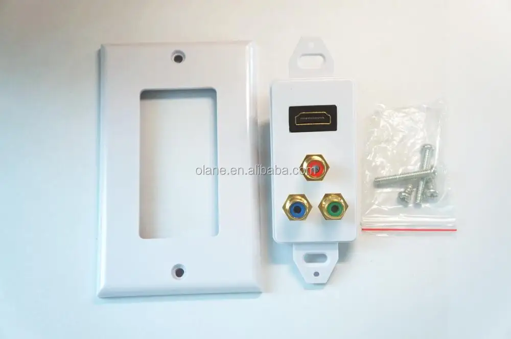 Hdtv+ Rgb F/f Connector Wall Plate Gold Plated For Wall Switches - Buy ...