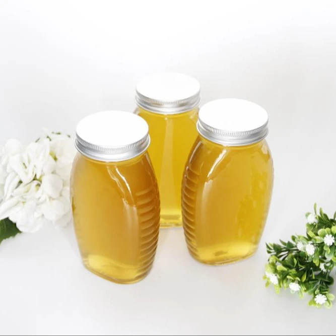 Hot Sale 330ml Shaped Glass Jars Queenline Honey Jar With Lid Buy