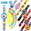 23cm Multi Style Cartoon Projection 3D 20 Projection Pikachu Doraemon Toy Electronic Watch 24 Images Avengers
