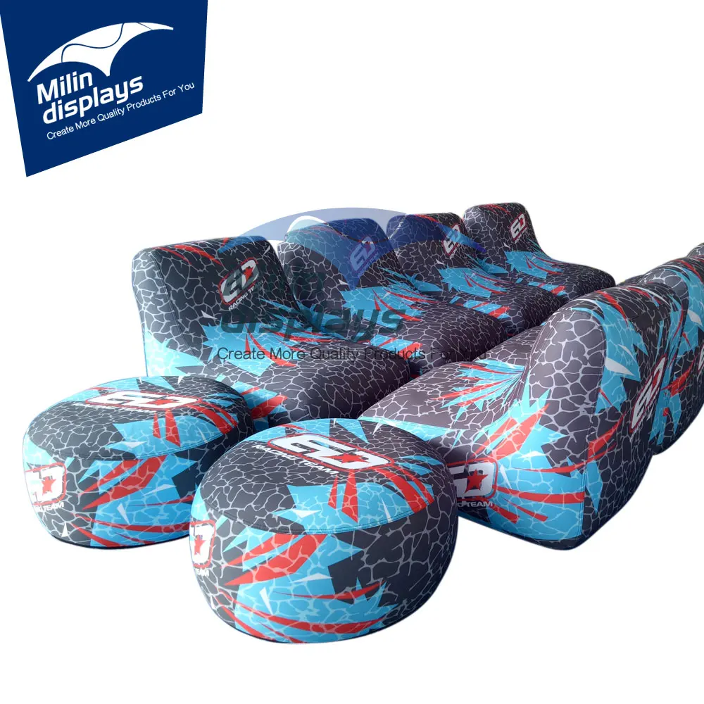Портативная выставочная мебель с принтом на заказ надувной диван-стул