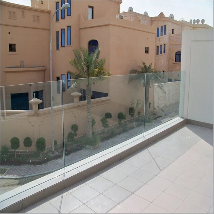 Ss Indoor Side Mounted Mall Cheap U Channel Spigot Frameless Standoff Tempered Stainless Steel Glass Balcony Railing