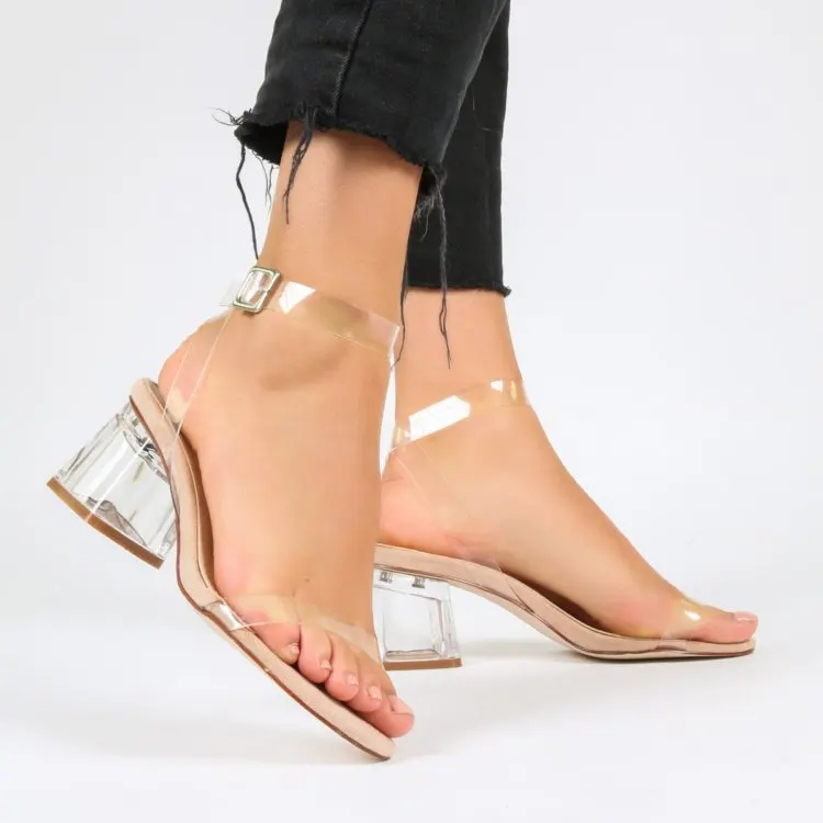 Mid Block Heels Sandal Shoes 
